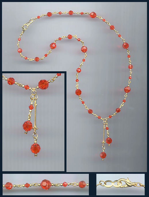 Orange Crystal Necklace