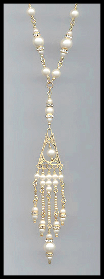 Deco Style Pearl Necklace