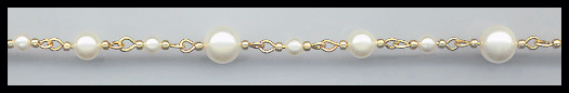Swarovski Gold and Cream Pearl Chain