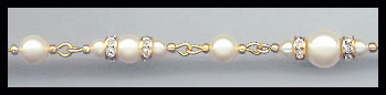 Hand Linked Gold & Pearl Chain