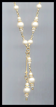 Swarovski Cream Pearl Tassel Necklace