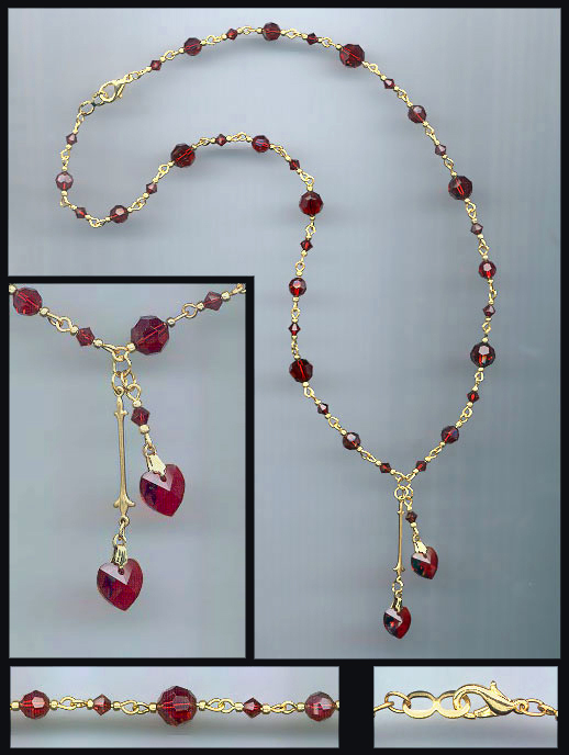 Ruby Red Heart Necklace