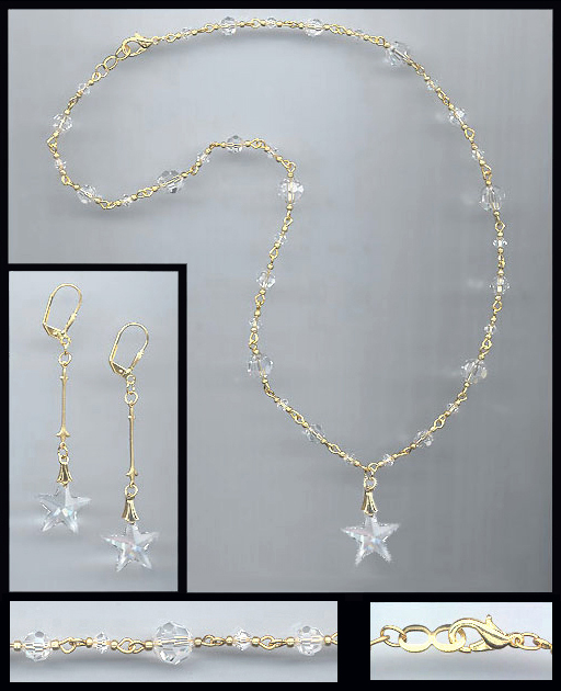 Swarovski Crystal Star Necklace Set