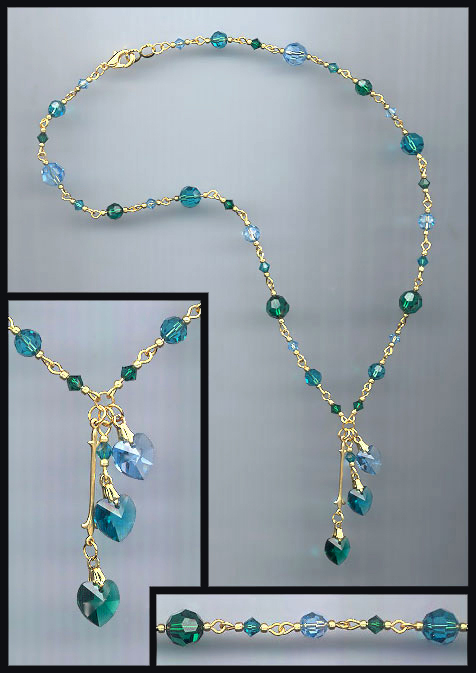 Swarovski Aquamarine Crystal Heart Necklace