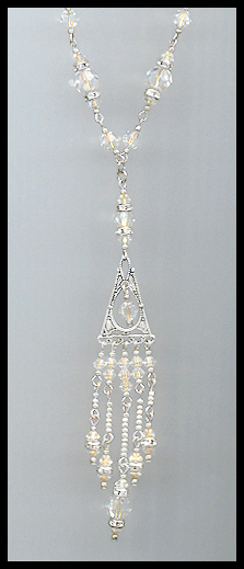 Deco Style Aurora Borealis Crystal Necklace
