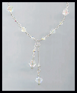 Swarovski Aurora Borealis Crystal Drop Necklace