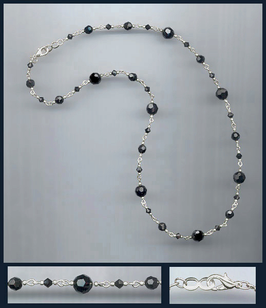 Basic Jet Black Crystal Necklace