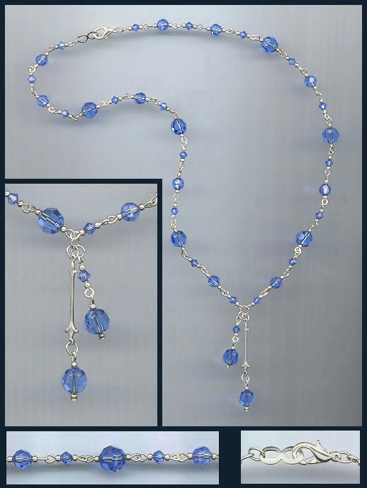 Swarovski Sapphire Blue Crystal Necklace