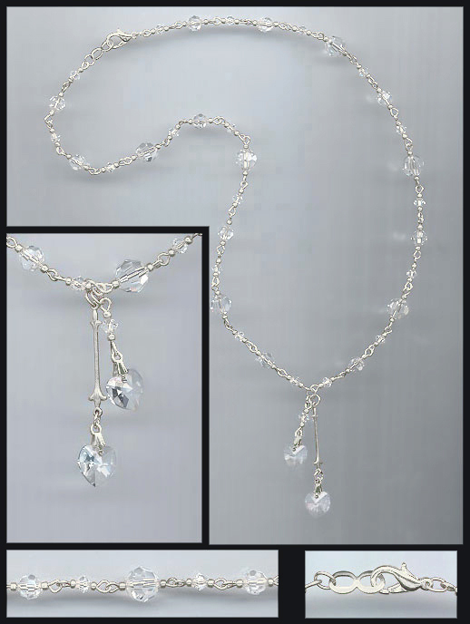 Clear Crystal Heart Necklace