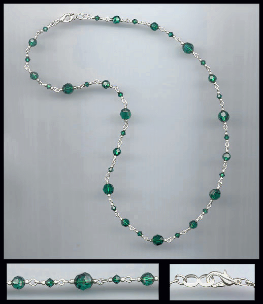 Basic Emerald Green Crystal Necklace