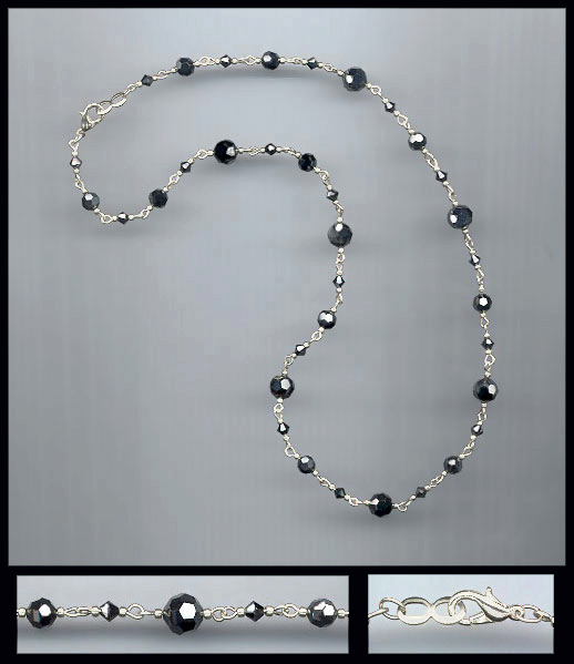 Simple Hematite Crystal Necklace