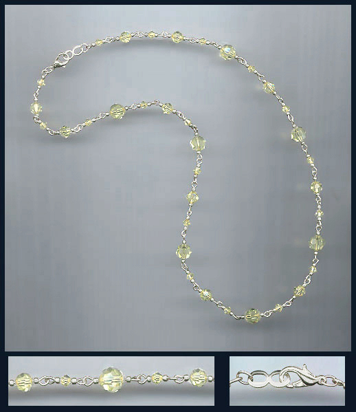 Basic Jonquil Yellow Crystal Necklace