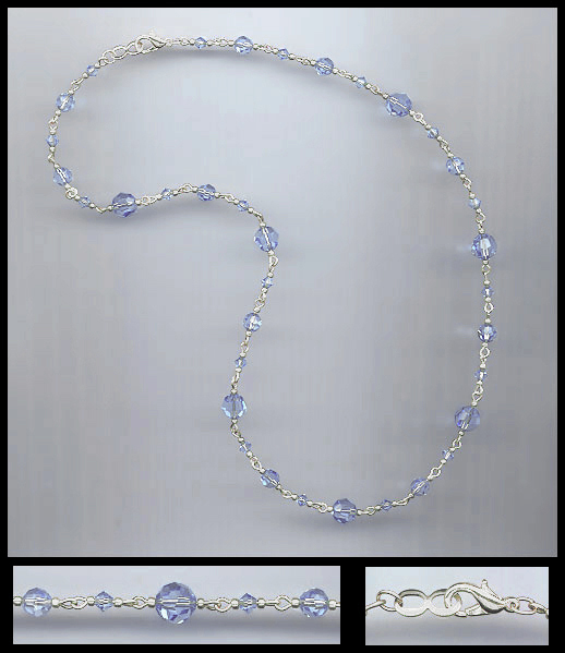 Basic Light Blue Crystal Necklace