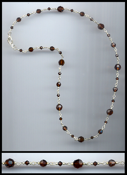 Basic Mocca Brown Crystal Necklace