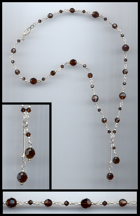 Swarovski Mocca Brown Crystal Necklace