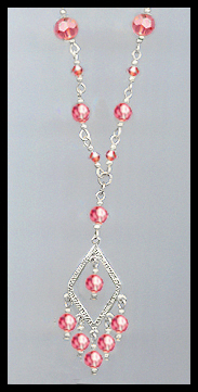 Coral Sunset Crystal Necklace