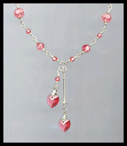 Swarovski Coral Sunset Heart Necklace