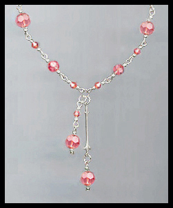 Swarovski Coral Sunset Crystal Drop Necklace