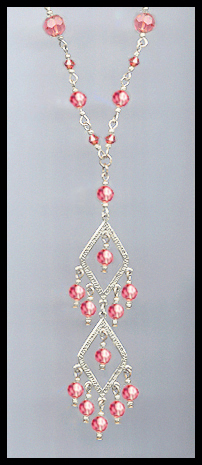 Swarovski Coral Sunset Crystal Pendant