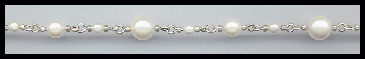 Swarovski Silver and Cream Pearl Chain