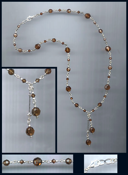 Swarovski Coffee Brown Crystal Necklace