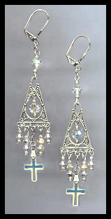 Peridot Swarovski Heart Earrings
