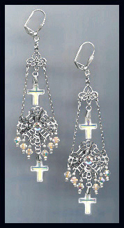 Peridot Heart Chandelier Earrings