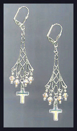 Peridot Crystal Heart Earrings
