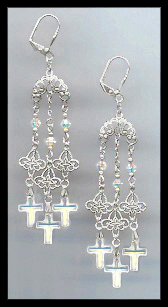 Peridot Green Chandelier Heart Earrings