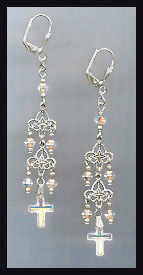 Peridot Vintage Heart Earrings