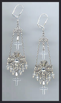 Peridot Heart Chandelier Earrings