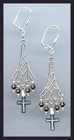 Peridot Crystal Heart Earrings
