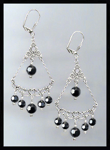 Hematite Crystal Earrings