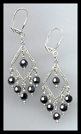 Hematite Crystal Earrings