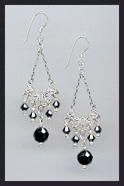 Vintage Style Hematite Earrings