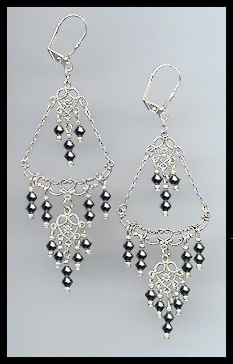 Hematite Chandelier Earrings