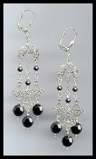 Hematite Chandelier Earrings