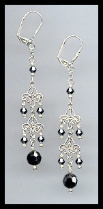 Hematite Crystal Earrings