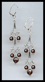 Mocca Brown Dangle Earrings
