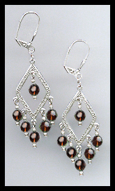 Mocca Brown Crystal Earrings