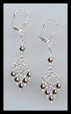 Mocca Brown Dangle Earrings
