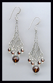 Mocca Brown Vintage Earrings