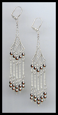 Swarovski Mocca Brown Earrings