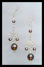 Mocca Brown Filigree Earrings