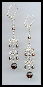 Mocca Brown Crystal Earrings