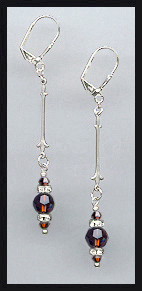 Mocca Brown Crystal & Rondell Earrings