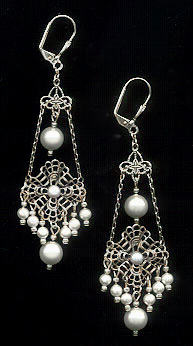Swarovski Pearl Chandelier Earrings
