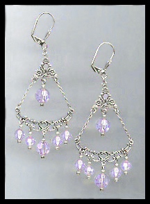 Violet Crystal Earrings