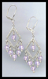 Violet Crystal Earrings