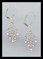 Tiny Violet Earrings